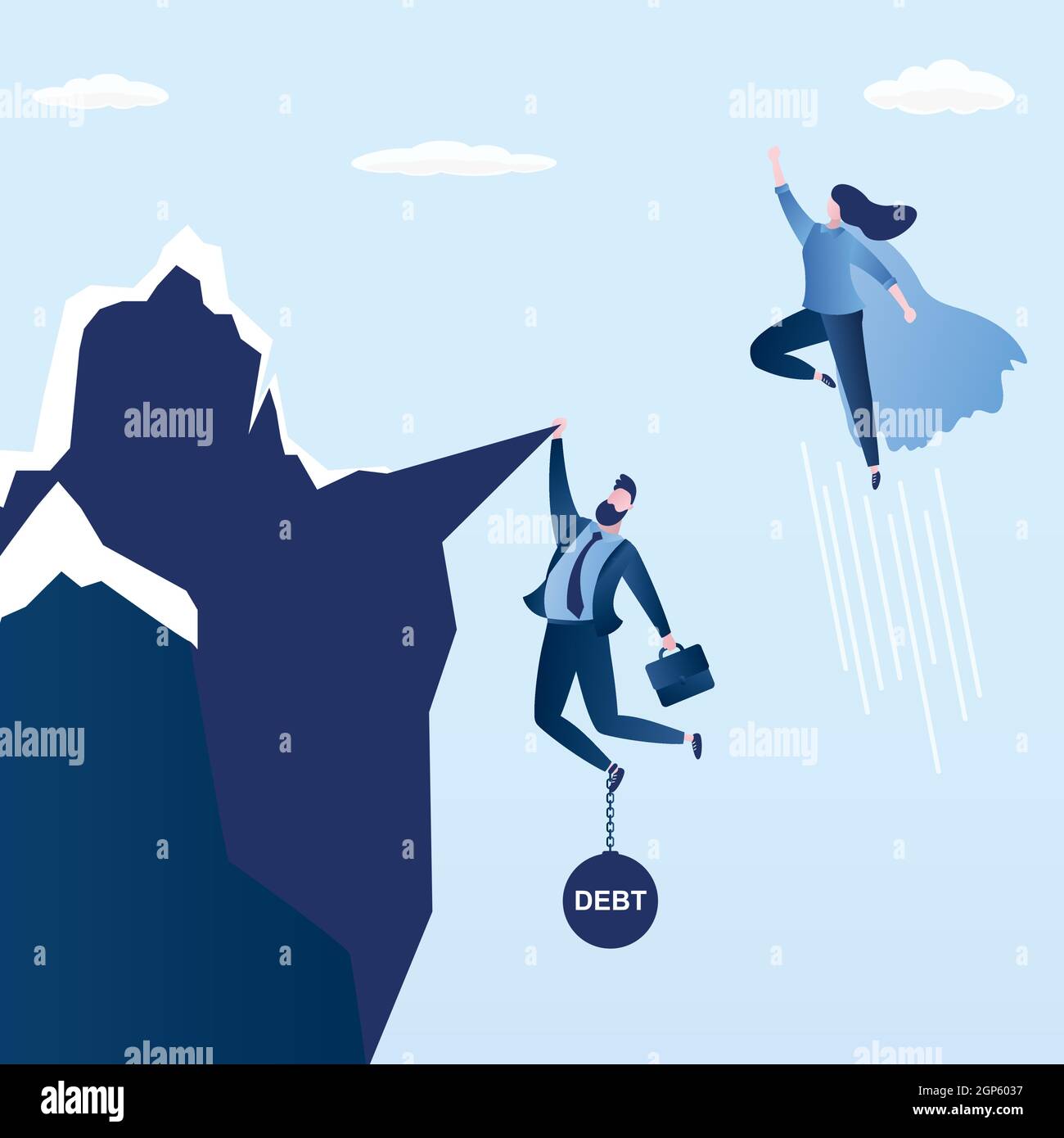 Businessman falling down mountain hi-res stock photography and images ...