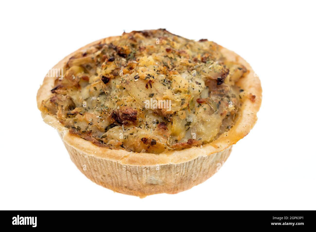 Homity pie is a pastry pie filled with mash potato, onions and cheese