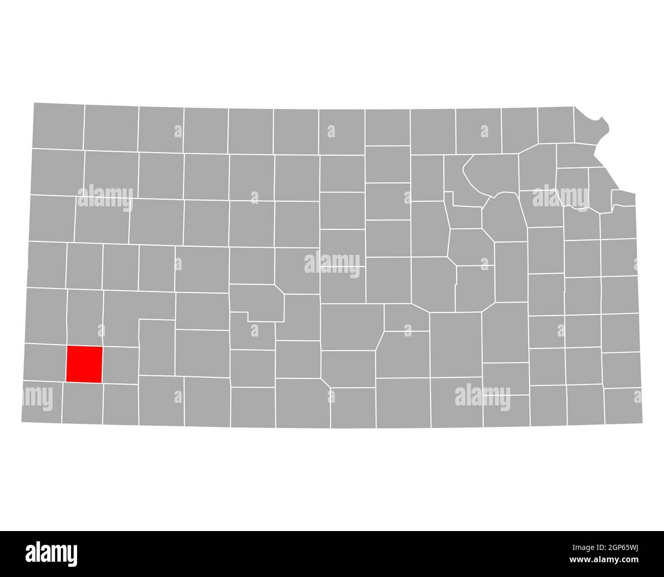 Map of Grant in Kansas Stock Photo Alamy