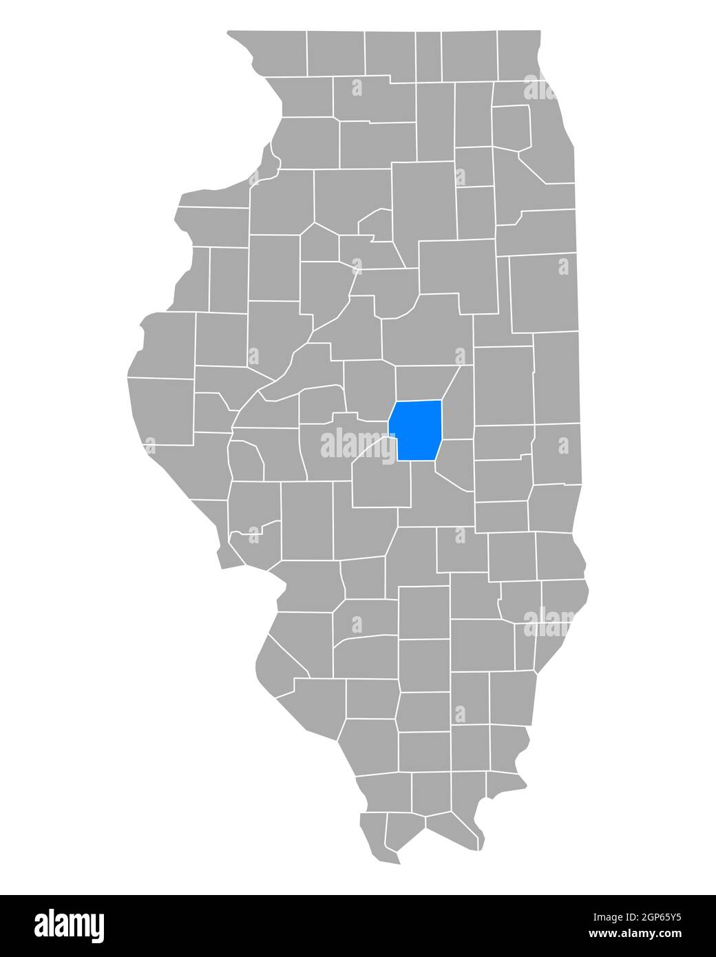 Map of Macon in Illinois Stock Photo Alamy