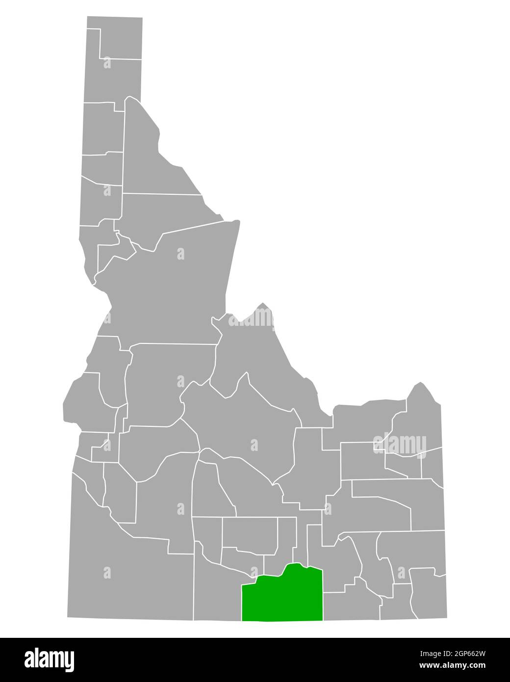 Map of Cassia in Idaho Stock Photo Alamy