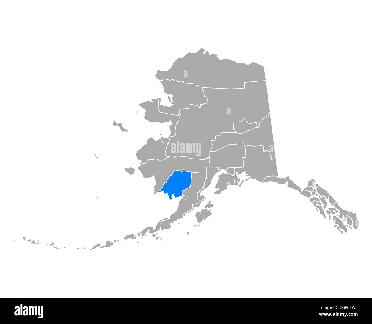 Map of Dillingham in Alaska Stock Photo Alamy