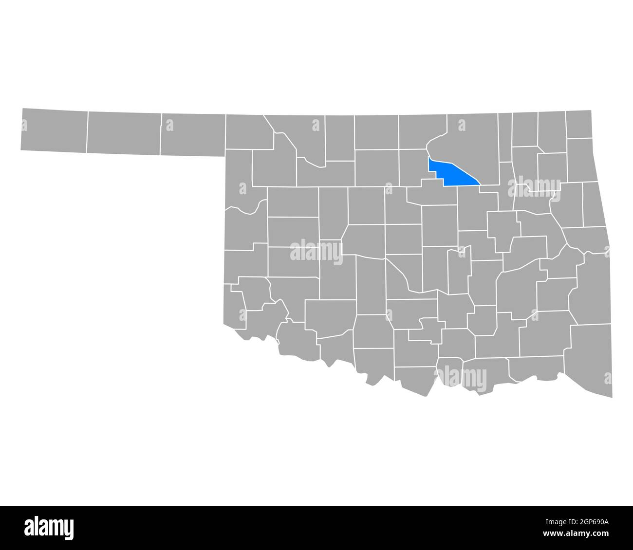 Map of Pawnee in Oklahoma Stock Photo Alamy