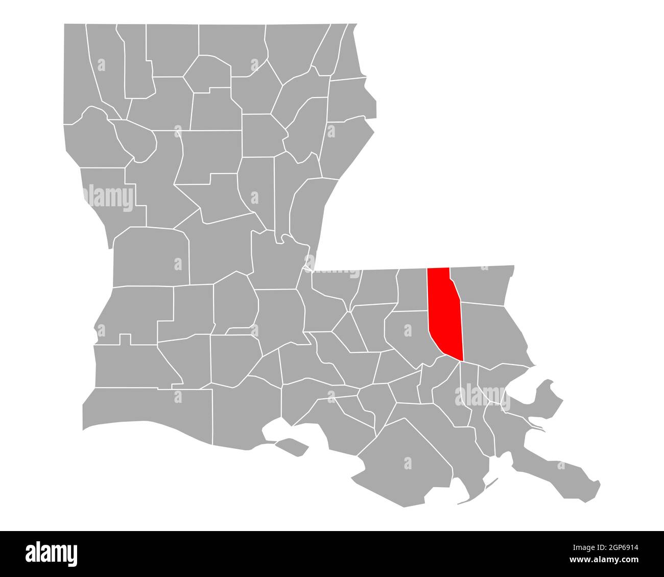 Map of Tangipahoa in Louisiana Stock Photo Alamy