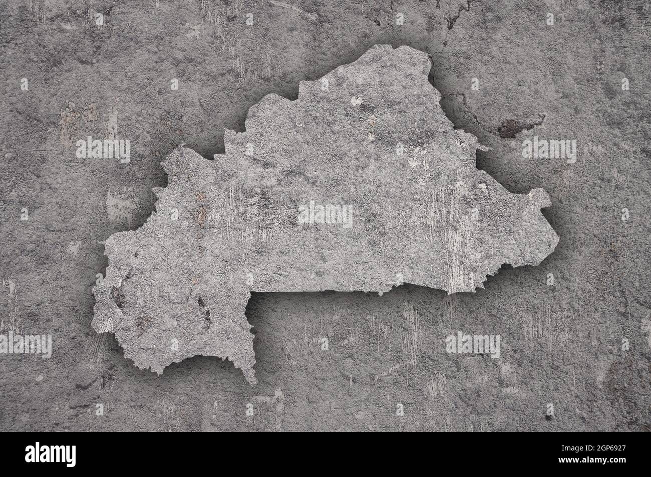 Map of Burkina Faso on weathered concrete Stock Photo - Alamy