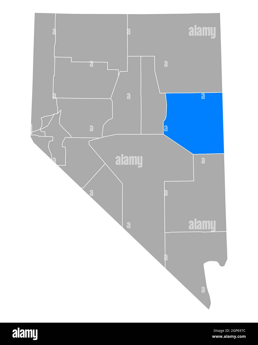 Map of White Pine in Nevada Stock Photo Alamy