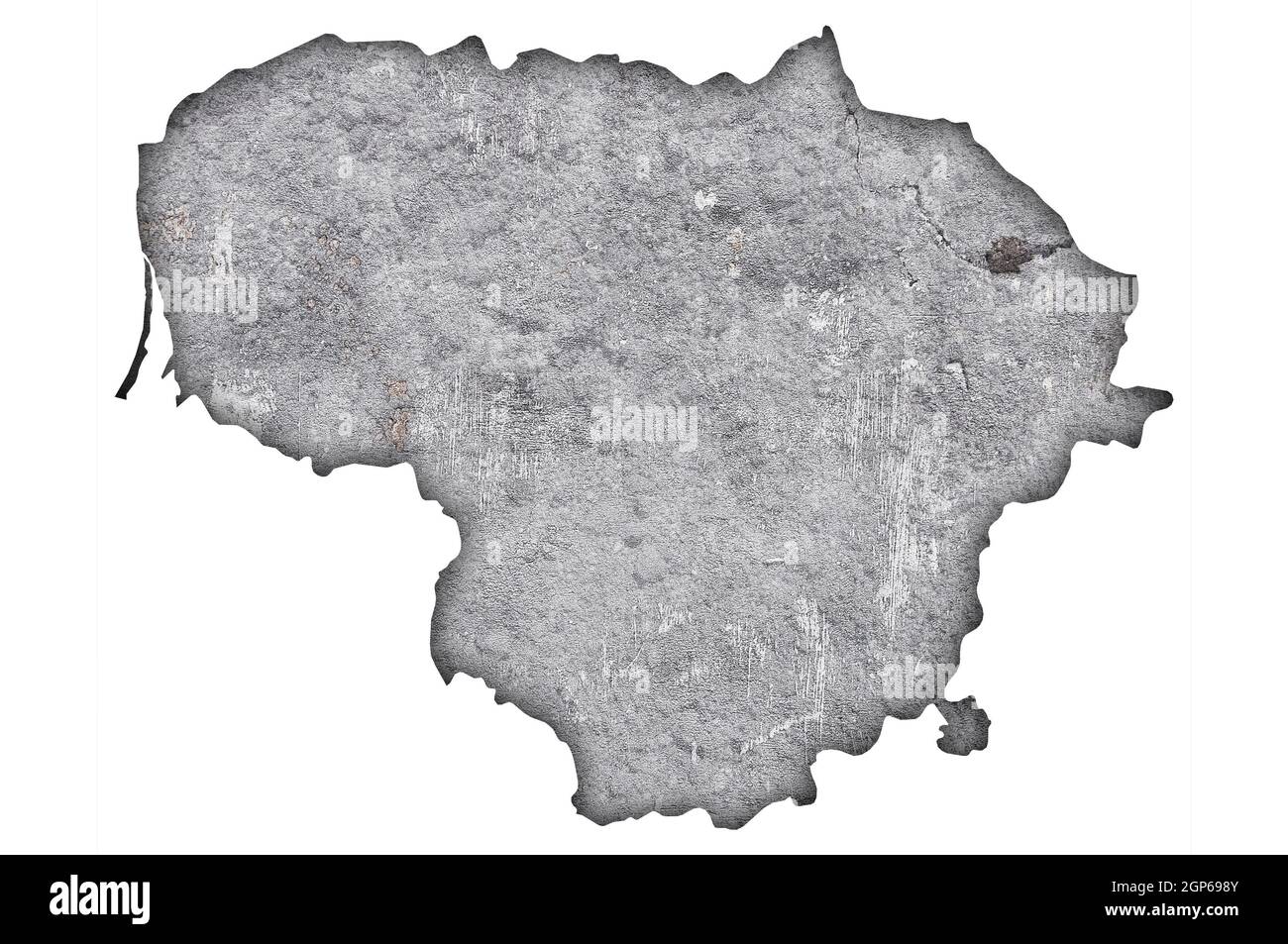 Map of Lithuania on weathered concrete Stock Photo - Alamy