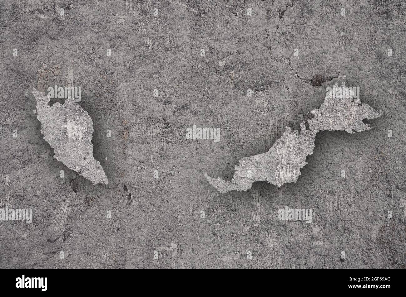 Map of Malaysia on weathered concrete Stock Photo - Alamy