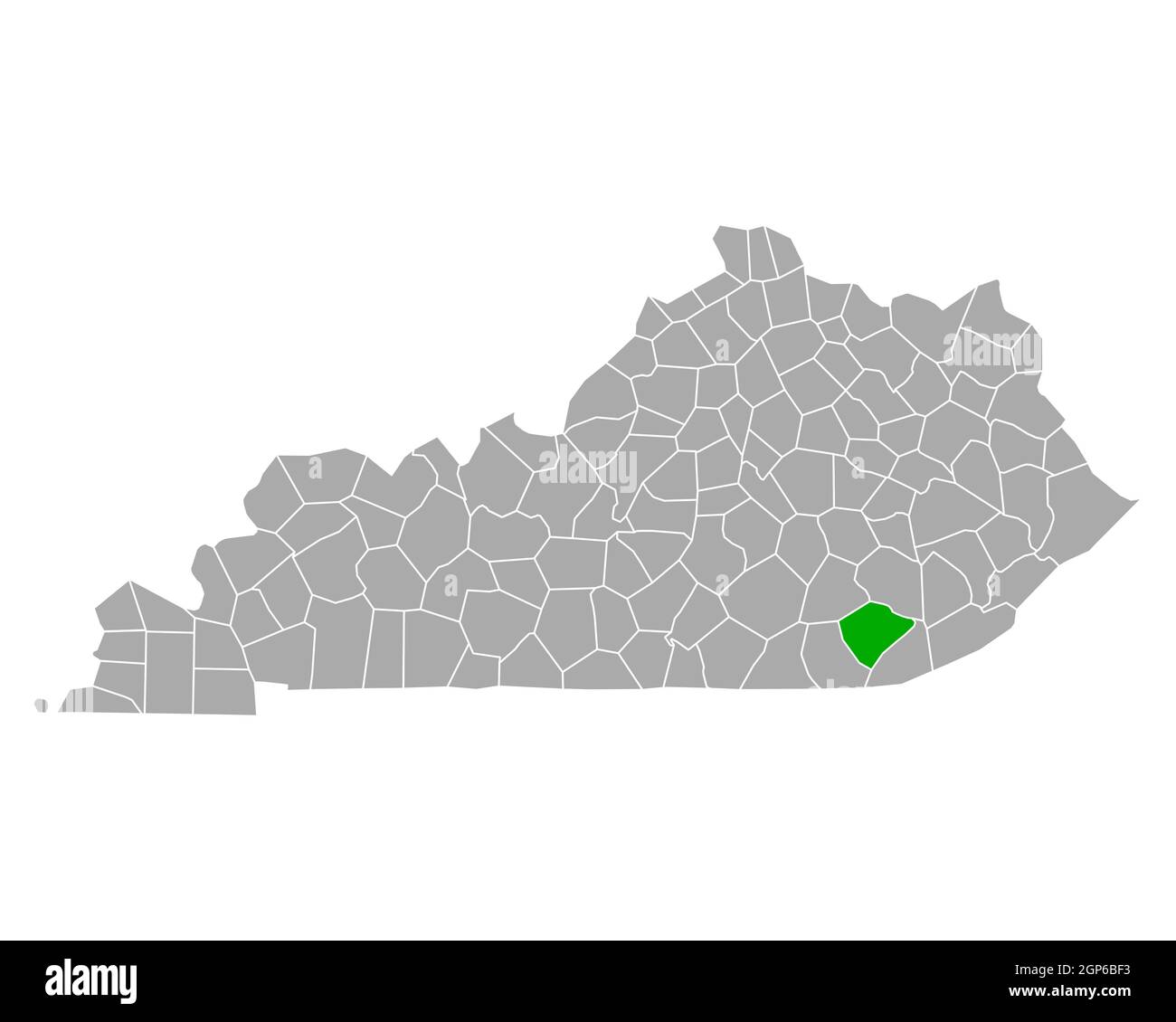 Map of Knox in Kentucky Stock Photo