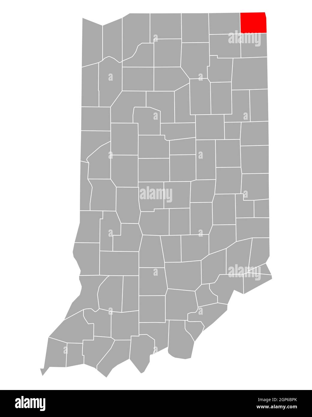 Map of Steuben in Indiana Stock Photo Alamy