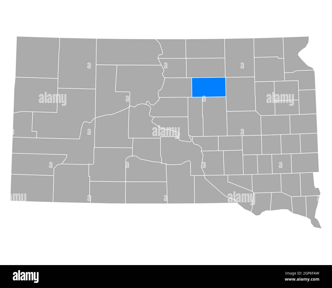 Map of Faulk in South Dakota Stock Photo Alamy