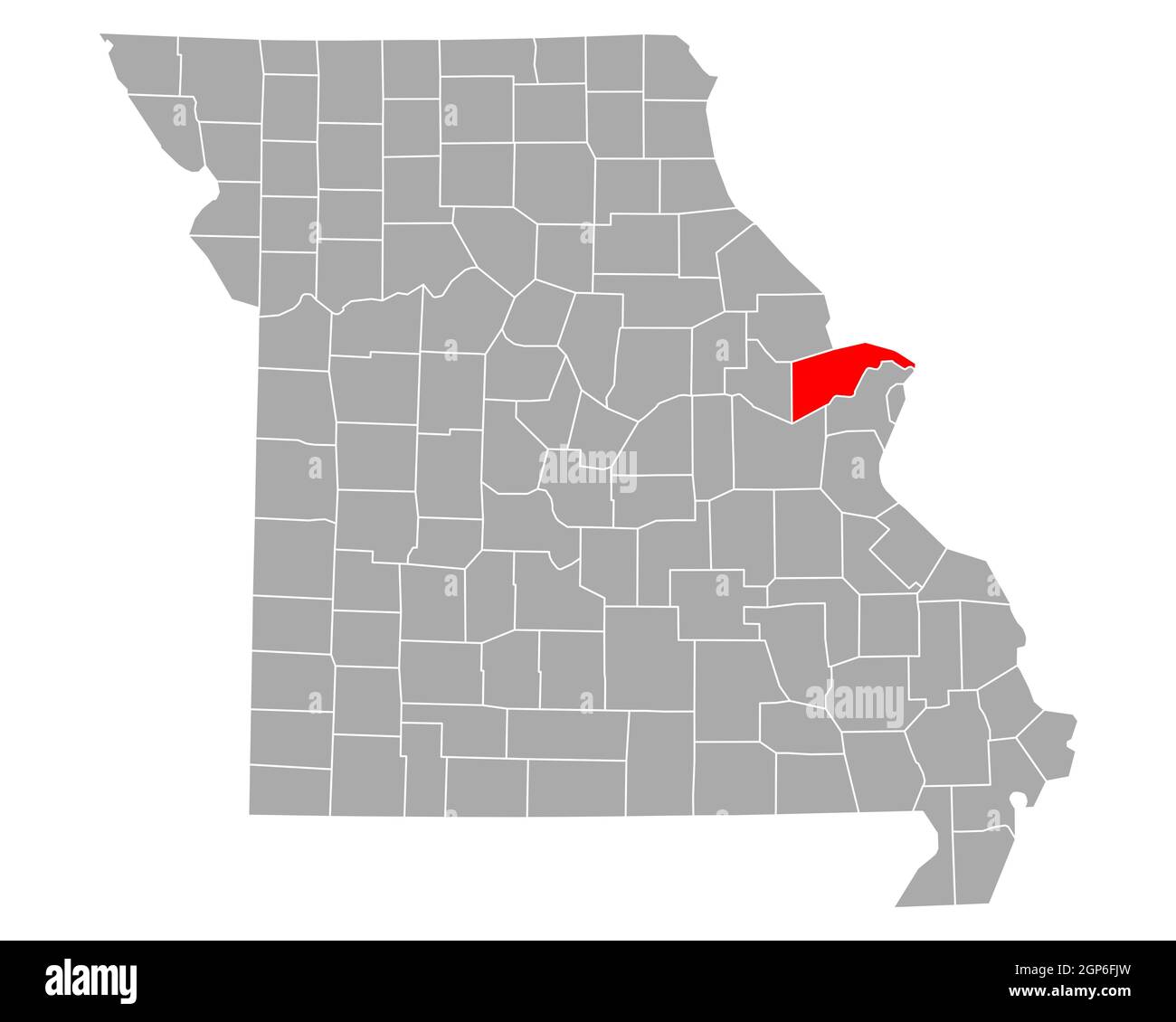 Map of St Charles in Missouri Stock Photo - Alamy