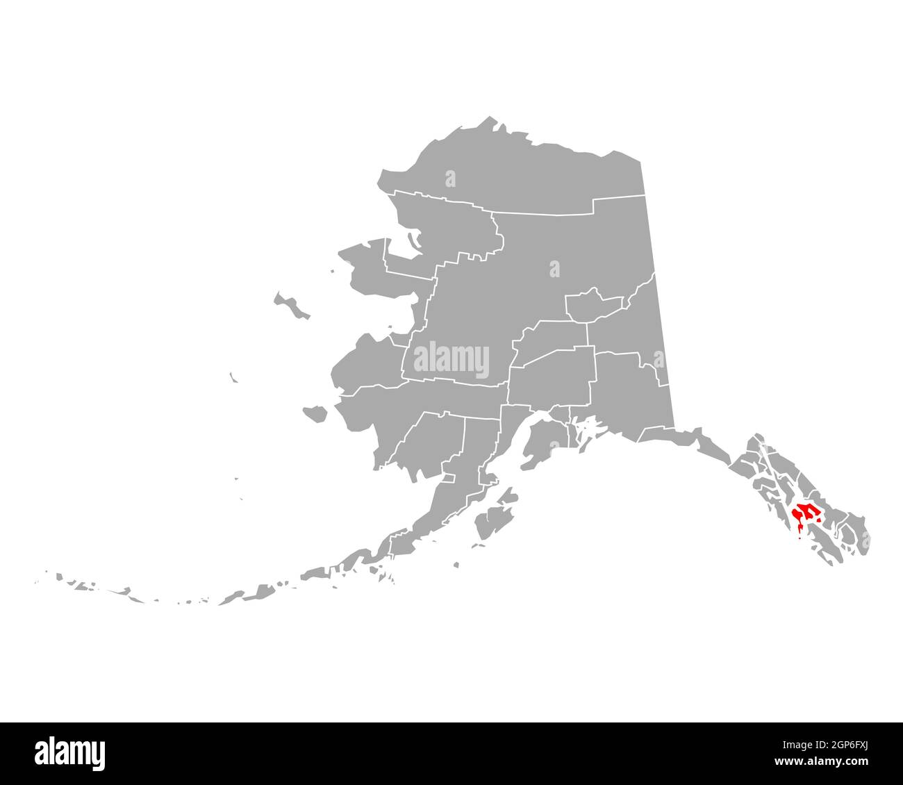 Map of Petersburg in Alaska Stock Photo Alamy