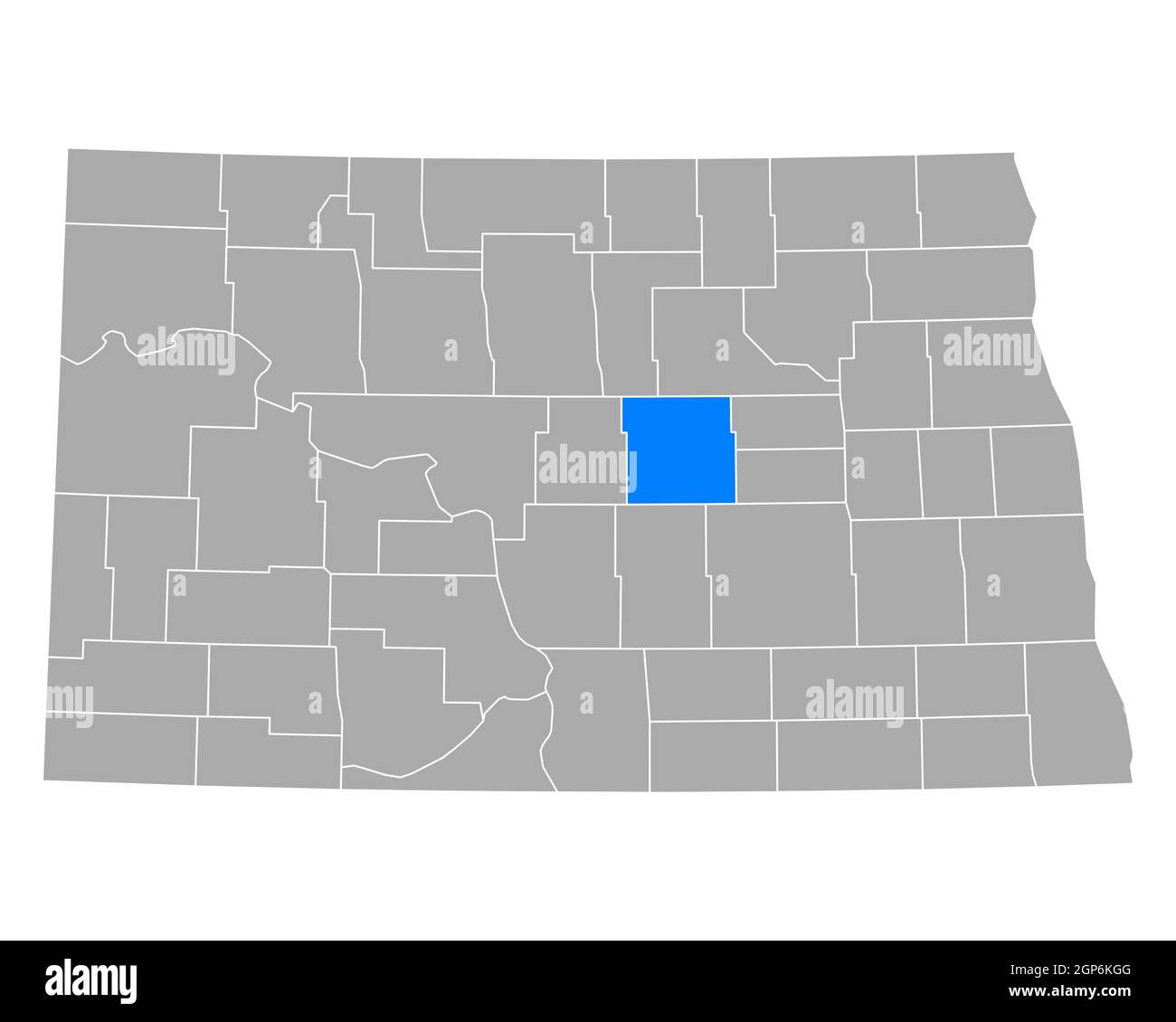 Map of Wells in North Dakota Stock Photo Alamy