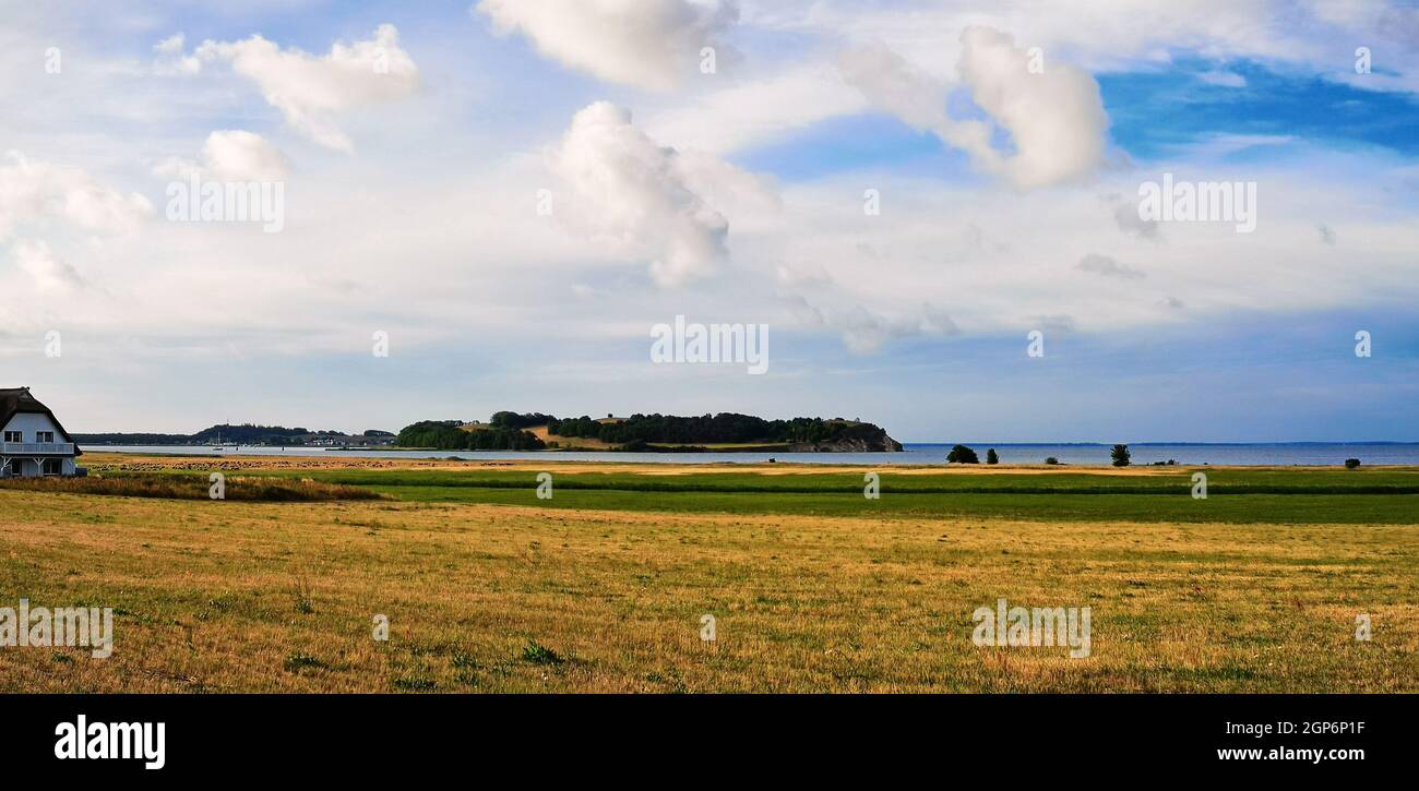 Mönchguter Boddenlandschaft bei Groß Zicker, Insel Rügen am Greifswalder Bodden Stock Photo Alamy