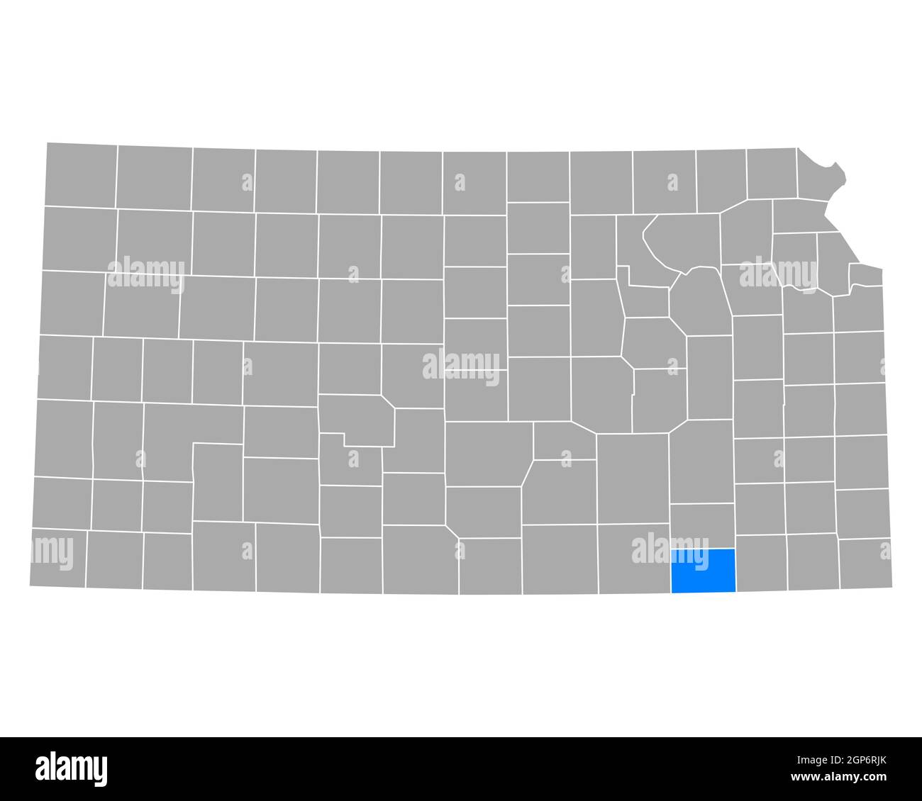 Map of Chautauqua in Kansas Stock Photo Alamy