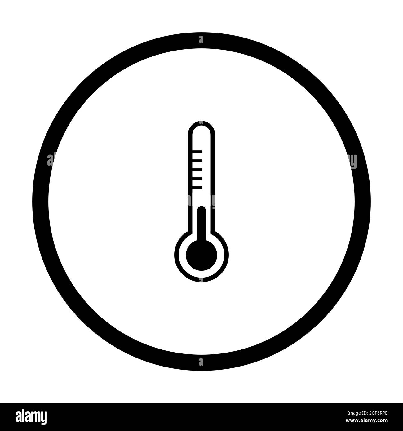 Thermometer and circle Stock Photo