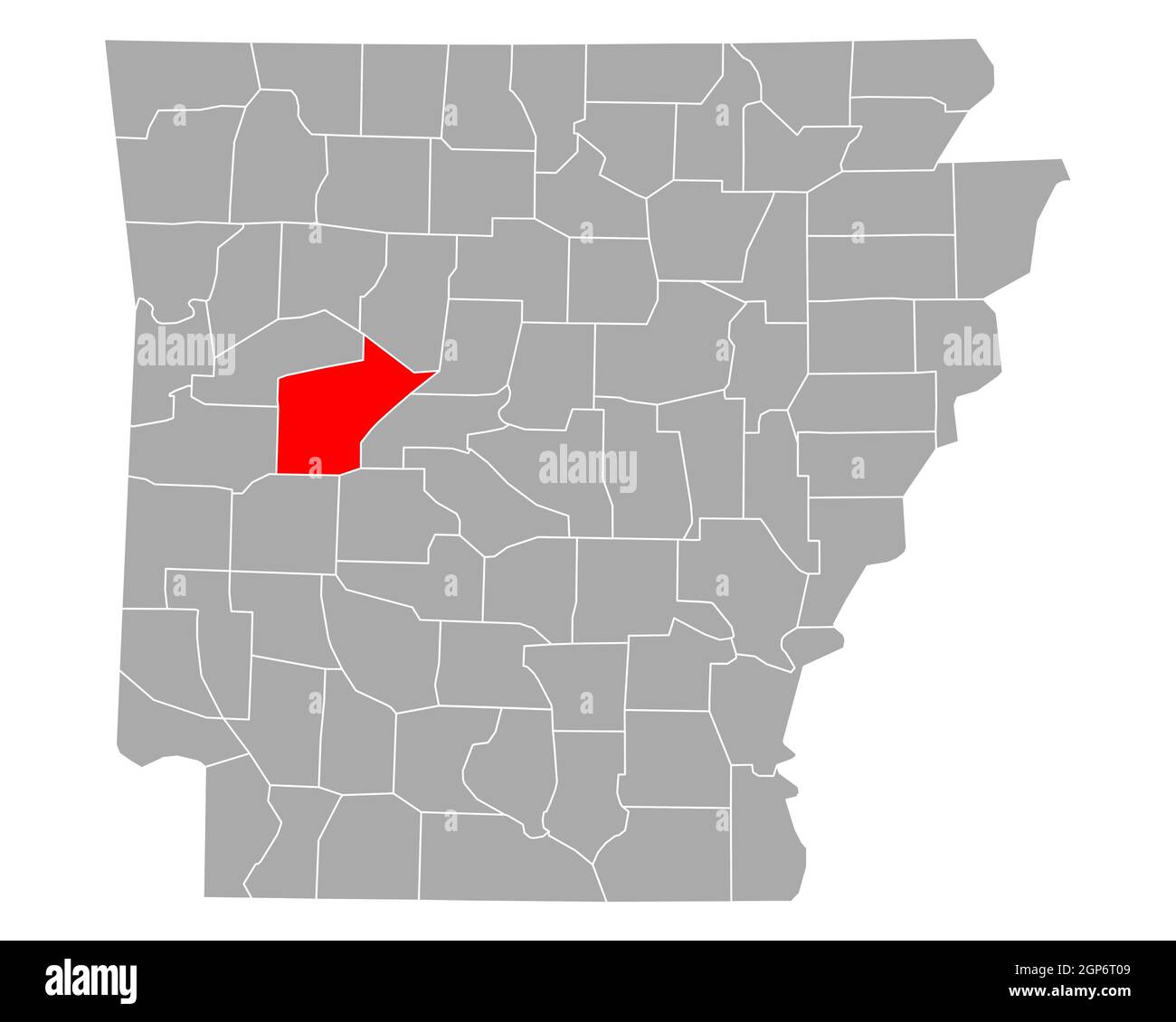 Map of Yell in Arkansas Stock Photo Alamy