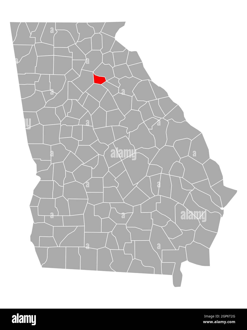 Map of Barrow in Georgia Stock Photo - Alamy