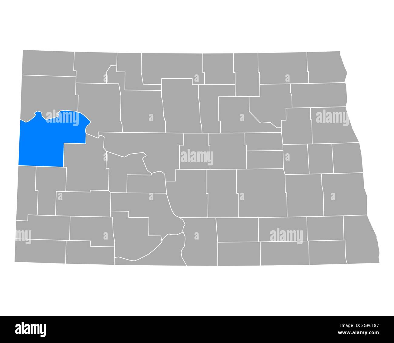 Map of McKenzie in North Dakota Stock Photo Alamy