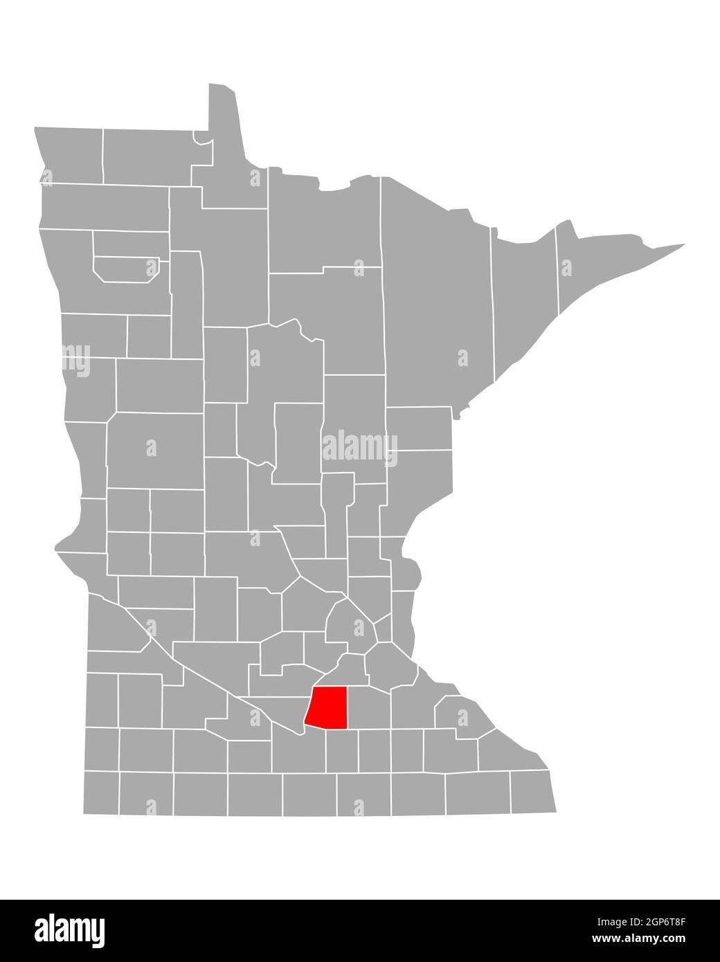 Map of Le Sueur in Minnesota Stock Photo Alamy