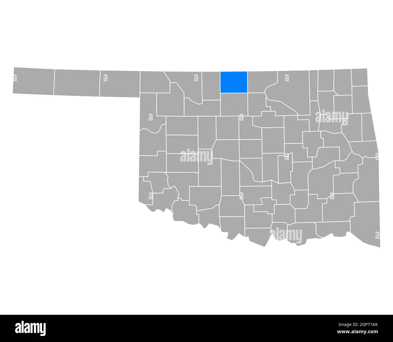 Map of Grant in Oklahoma Stock Photo Alamy