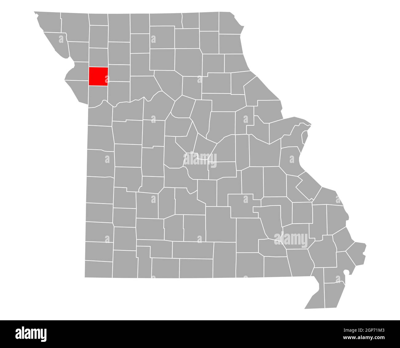 Map of Clinton in Missouri Stock Photo Alamy