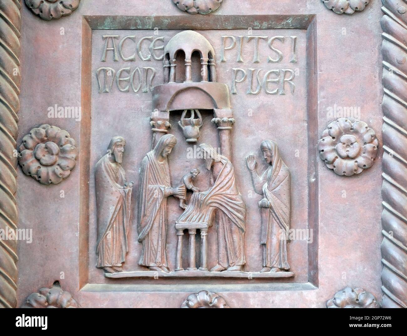 Presentation of Jesus in the Temple on the San Ranieri gate of the ...
