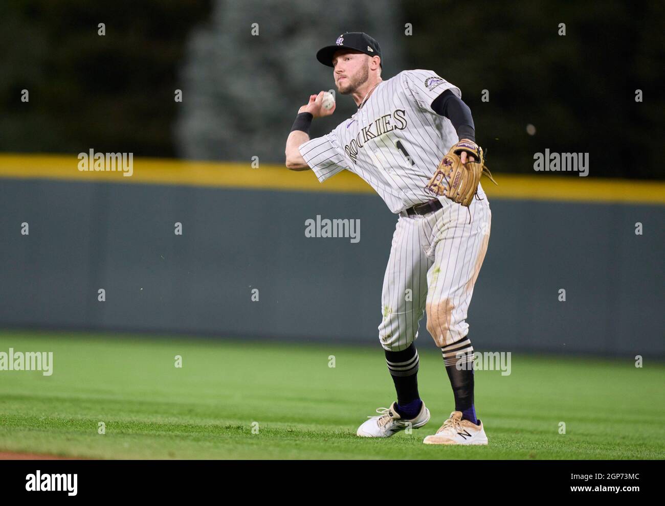 August 4 2021: Colorado Rockies outfielder Connor Joe (9) during batting  practice before the game with Colorado Rockies held at Coors Field in  Denver Co. David Seelig/Cal Sport Medi Stock Photo - Alamy