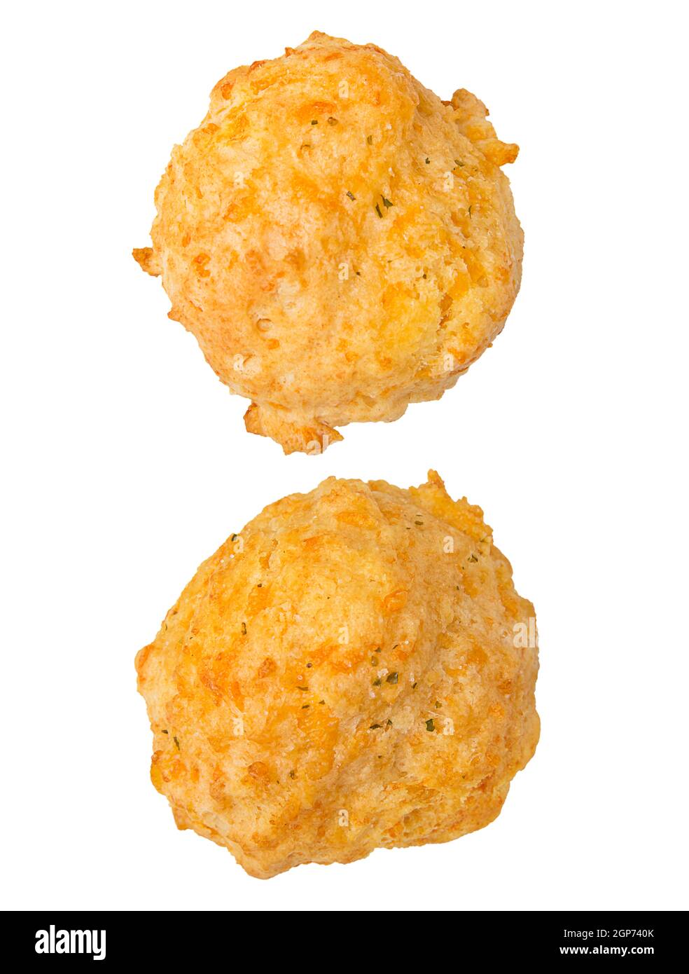 Crab Cakes Isolated on  White Background Stock Photo