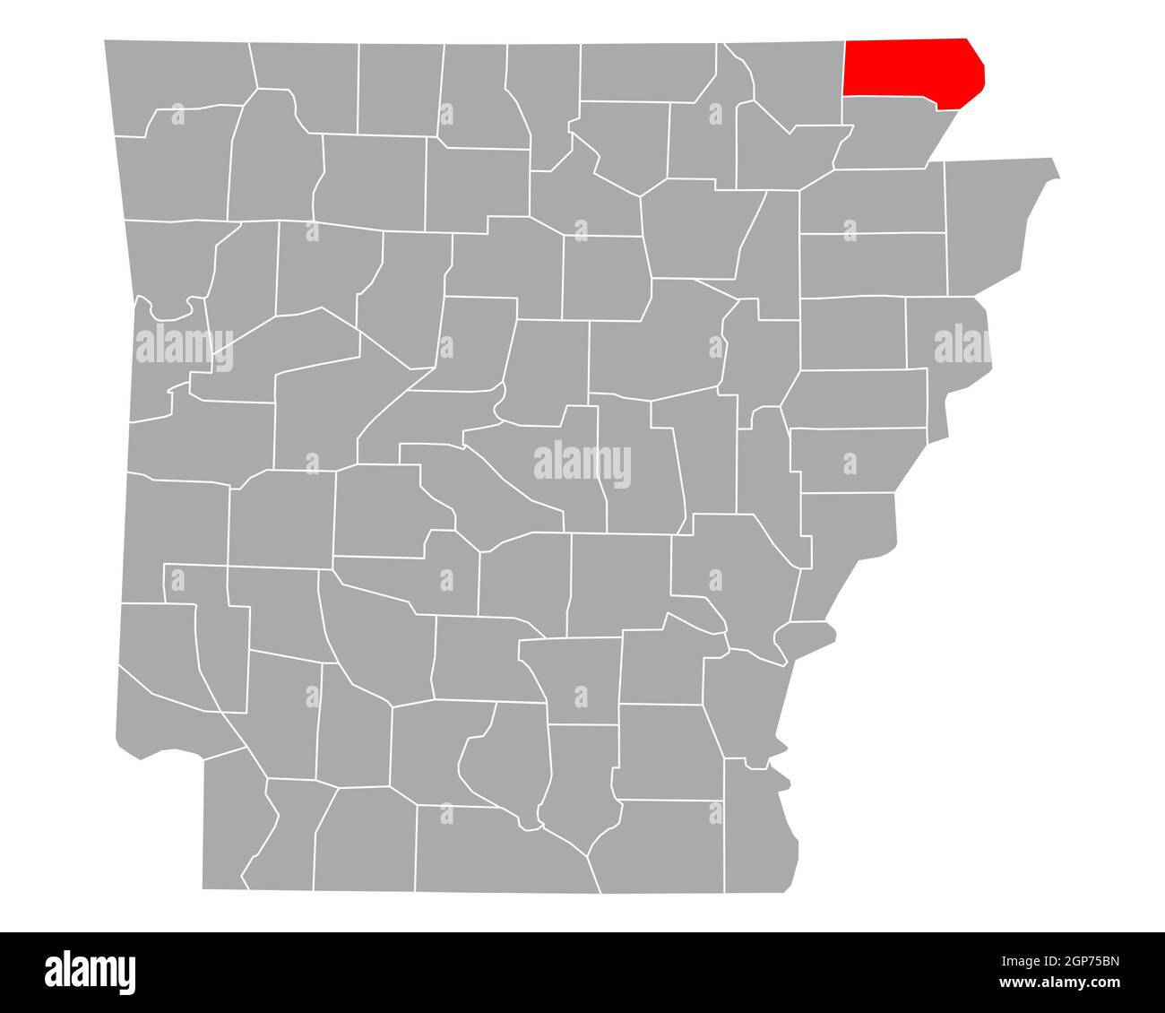 Map of Clay in Arkansas Stock Photo Alamy