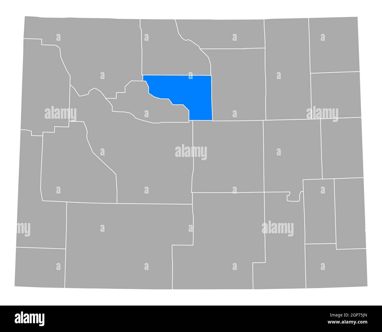 Map of Washakie in Wyoming Stock Photo Alamy