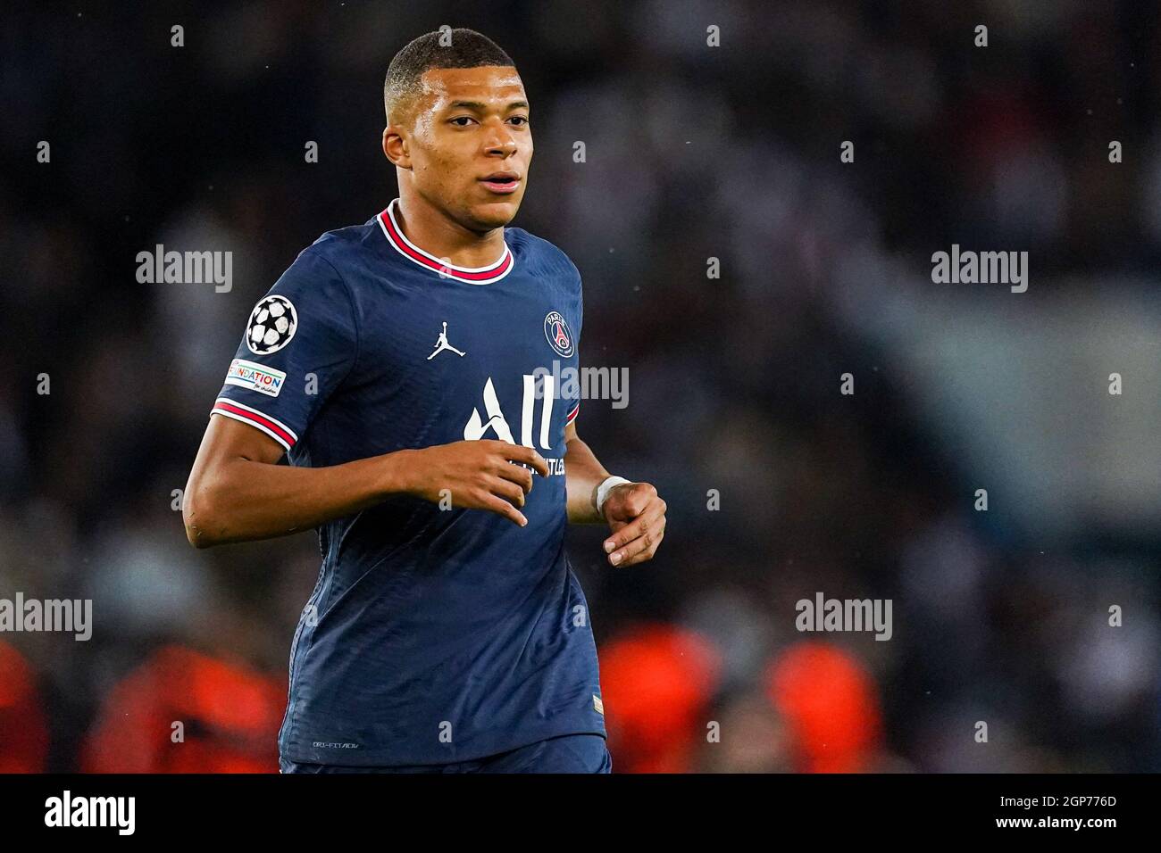 Paris France September 28 Kylian Mbappe Of Paris Saint Germain During The Champions League Match Between Paris Saint Germain And Manchester City Fc At Parc Des Princes On September 28 21 In Paris