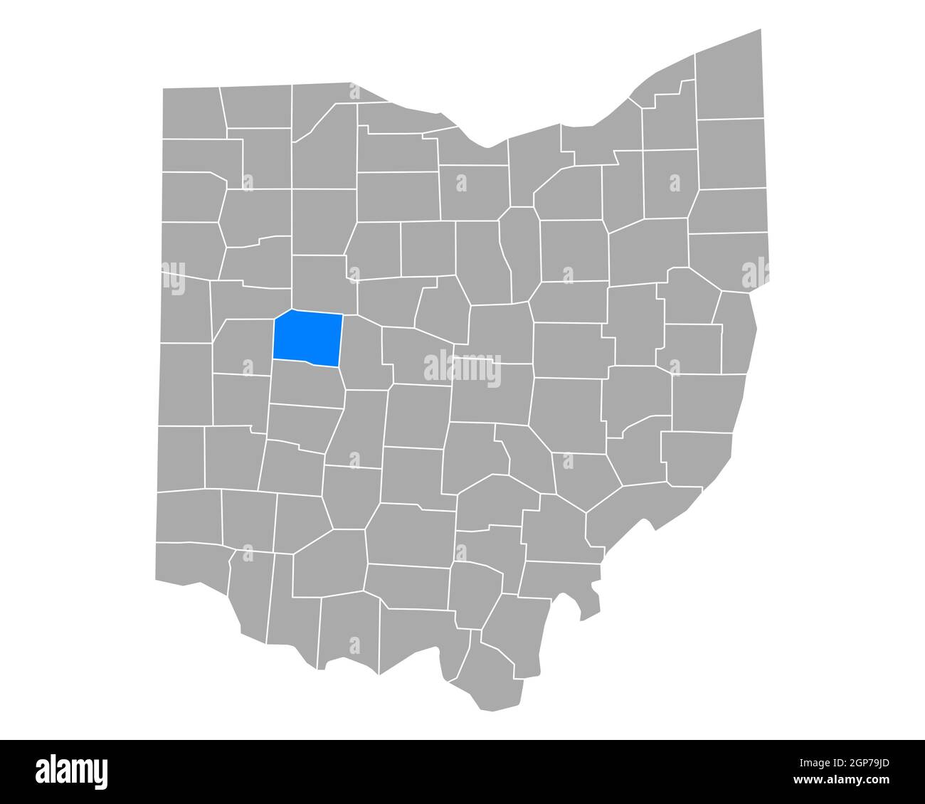 Map of Logan in Ohio Stock Photo Alamy