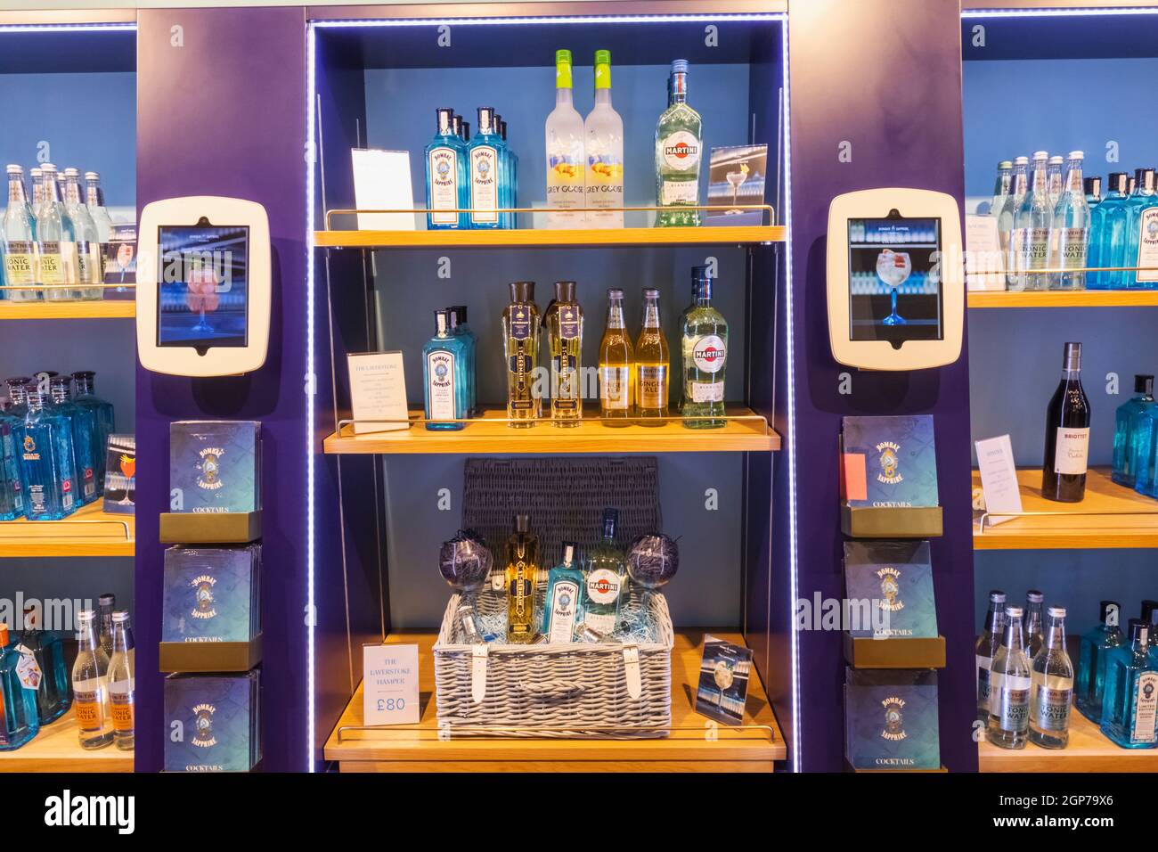 England, Hampshire, Laverton, Bombay Sapphire Gin Distillery, Retail