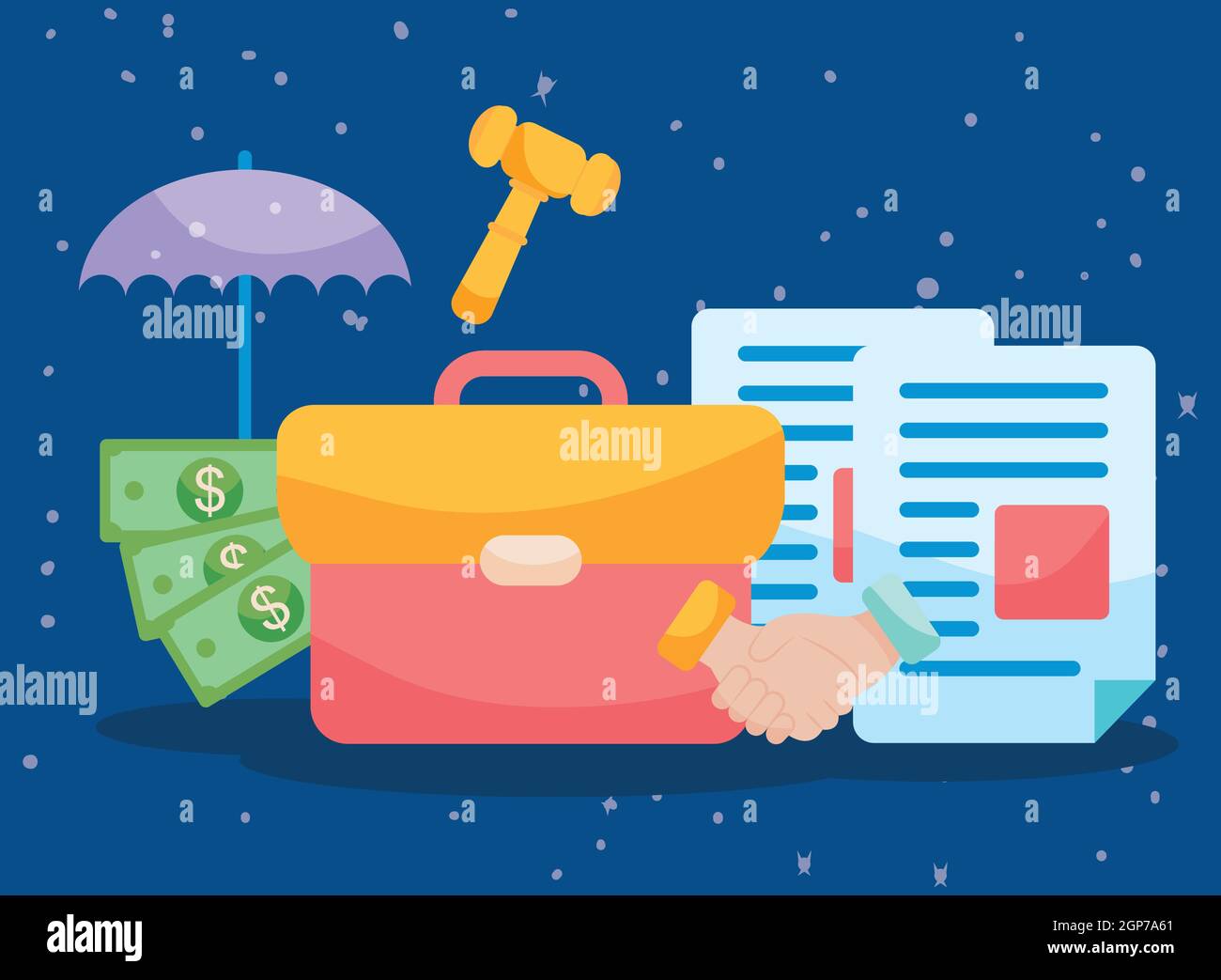 suitcase and icon collection of liability theme Stock Vector Image ...