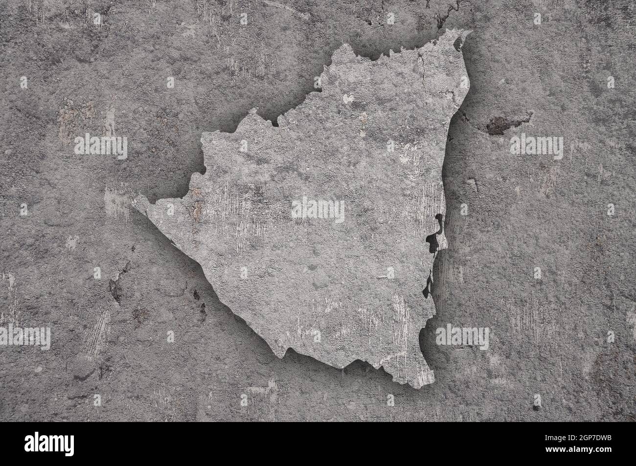 Map of Nicaragua on weathered concrete Stock Photo - Alamy
