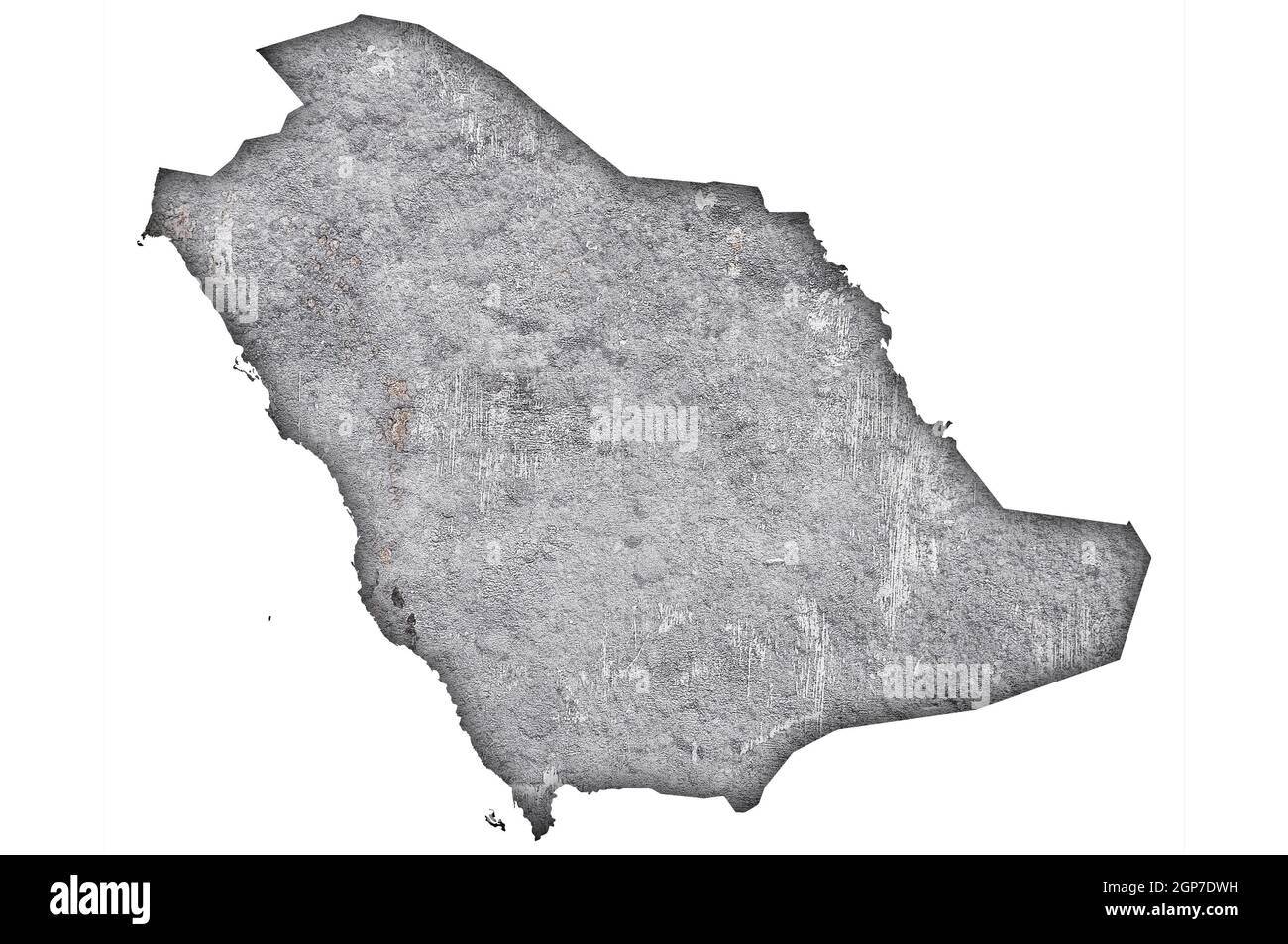 Map of Saudi Arabia on weathered concrete Stock Photo - Alamy