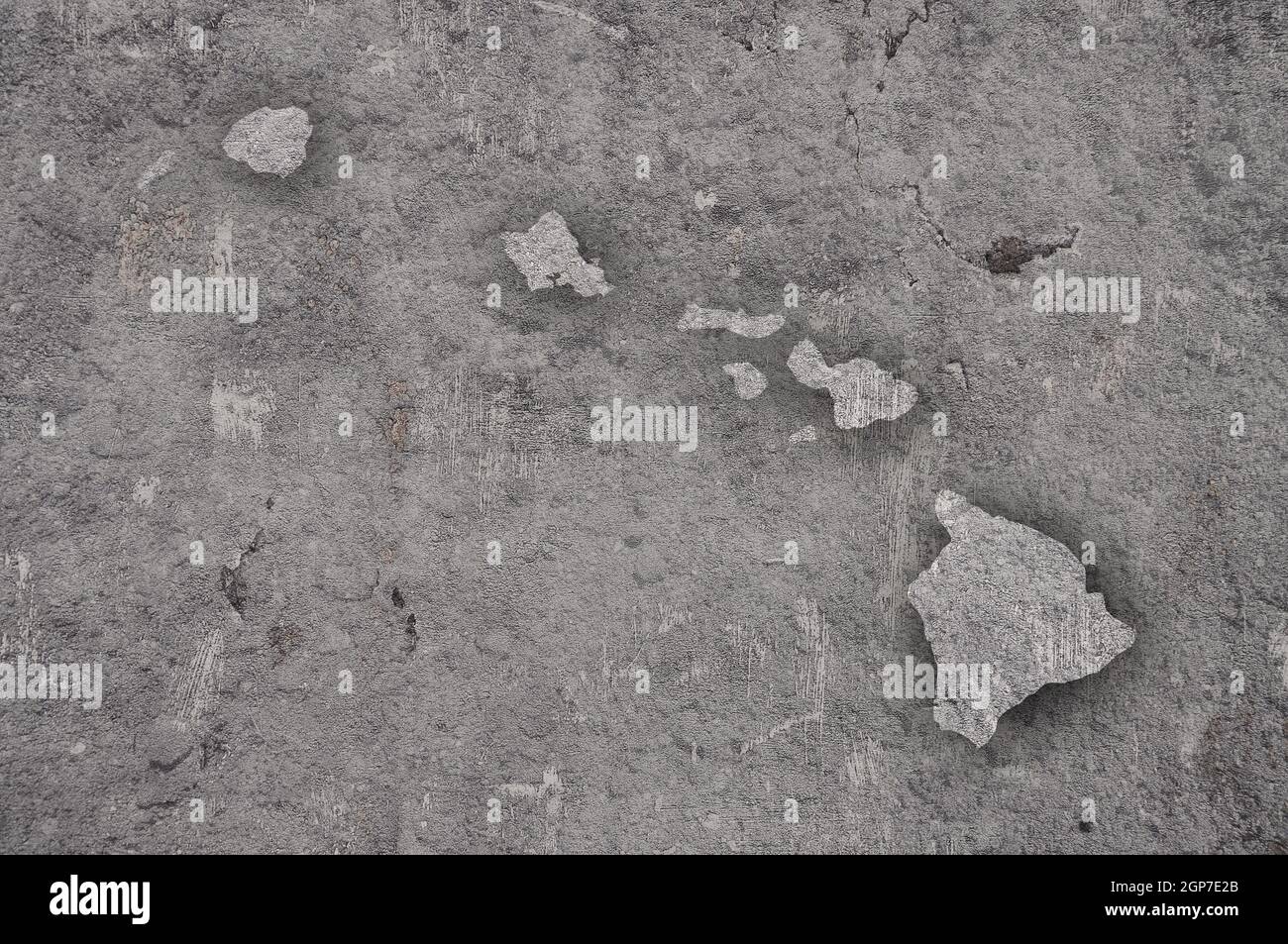 Map of Hawaii on weathered concrete Stock Photo - Alamy