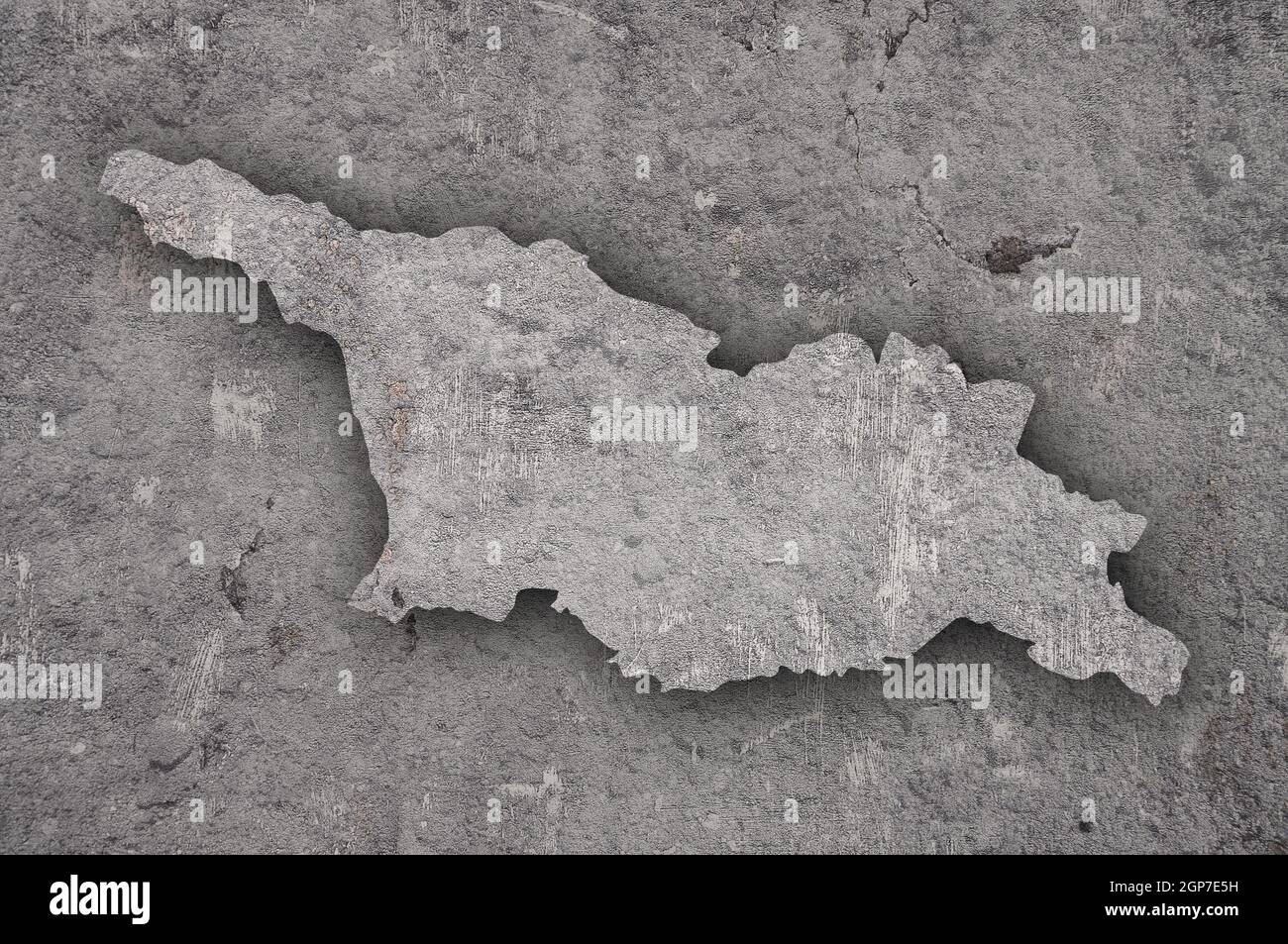 Map of Georgia on weathered concrete Stock Photo - Alamy