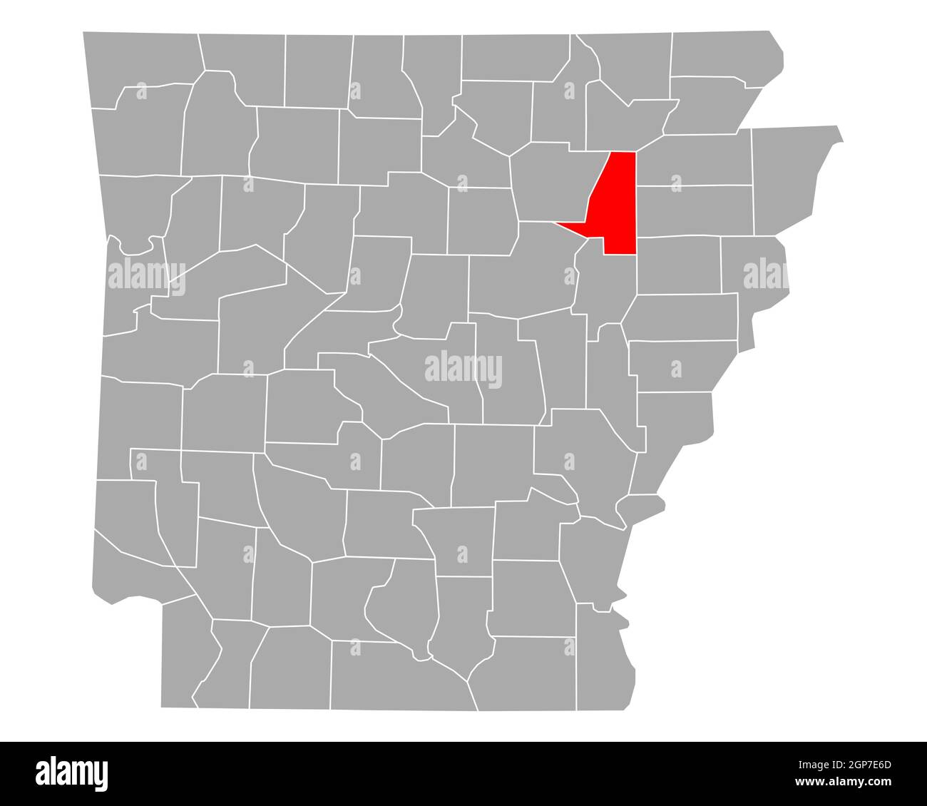 Map of Jackson in Arkansas Stock Photo Alamy