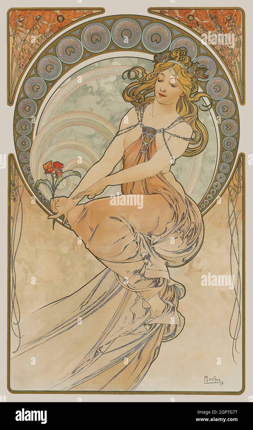Art by Alphonse Mucha Stock Photo - Alamy