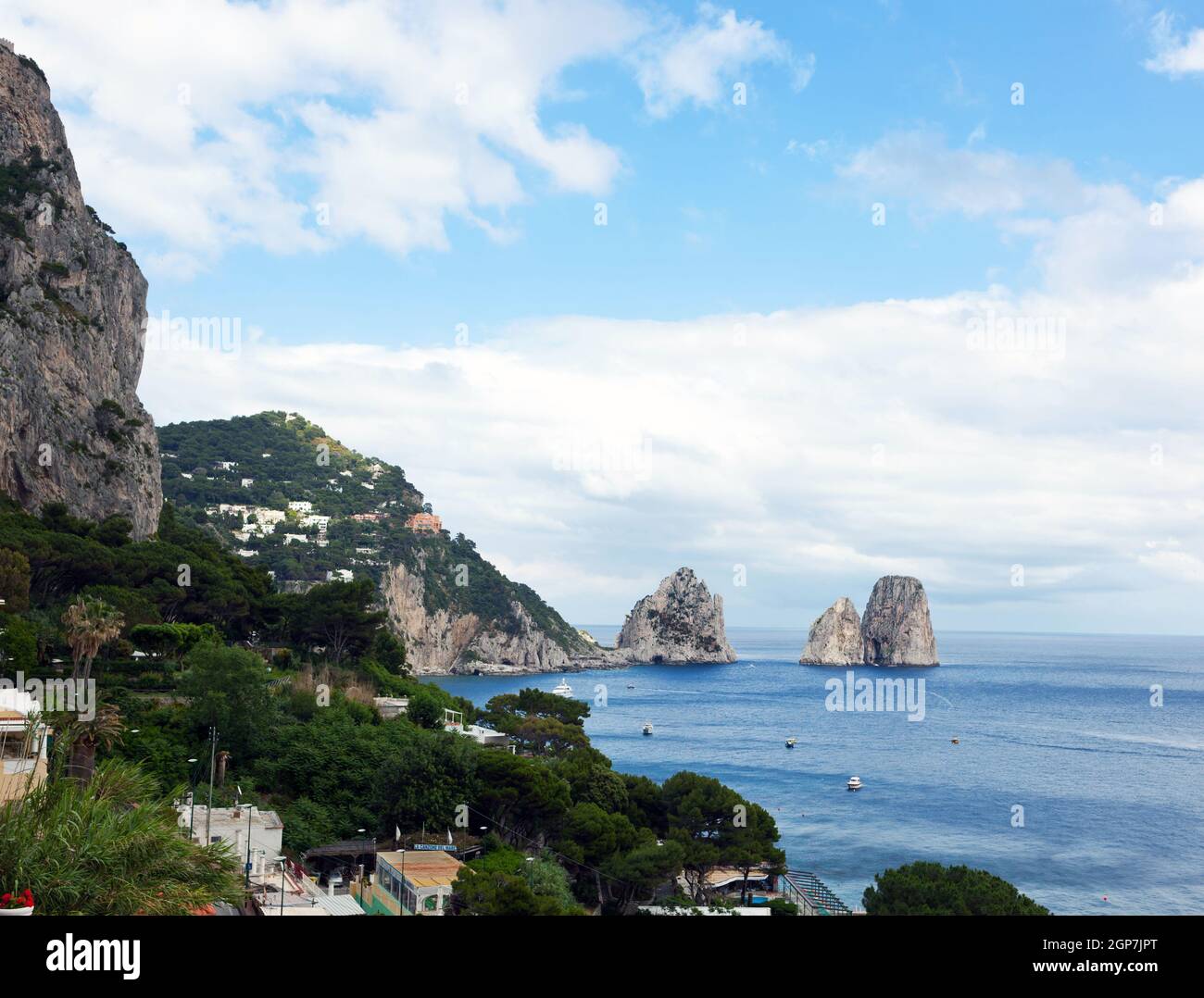 High Rocks Italy Faraglioni, famous giant rocks, Capri island in Italy Stock Photo - Alamy