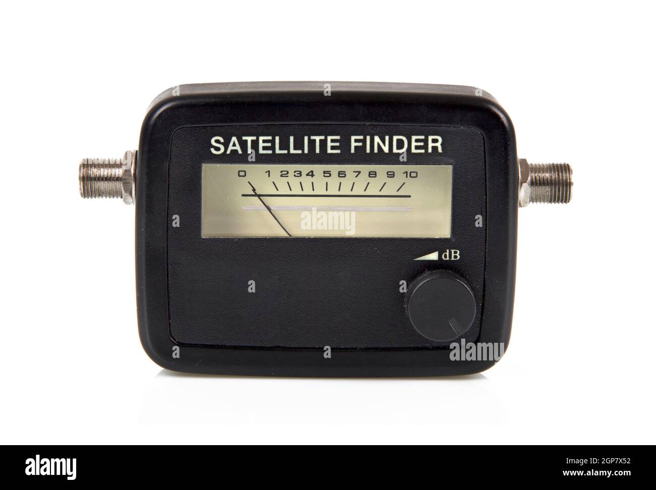 Satellite signal finder isolated on white background Stock Photo Alamy