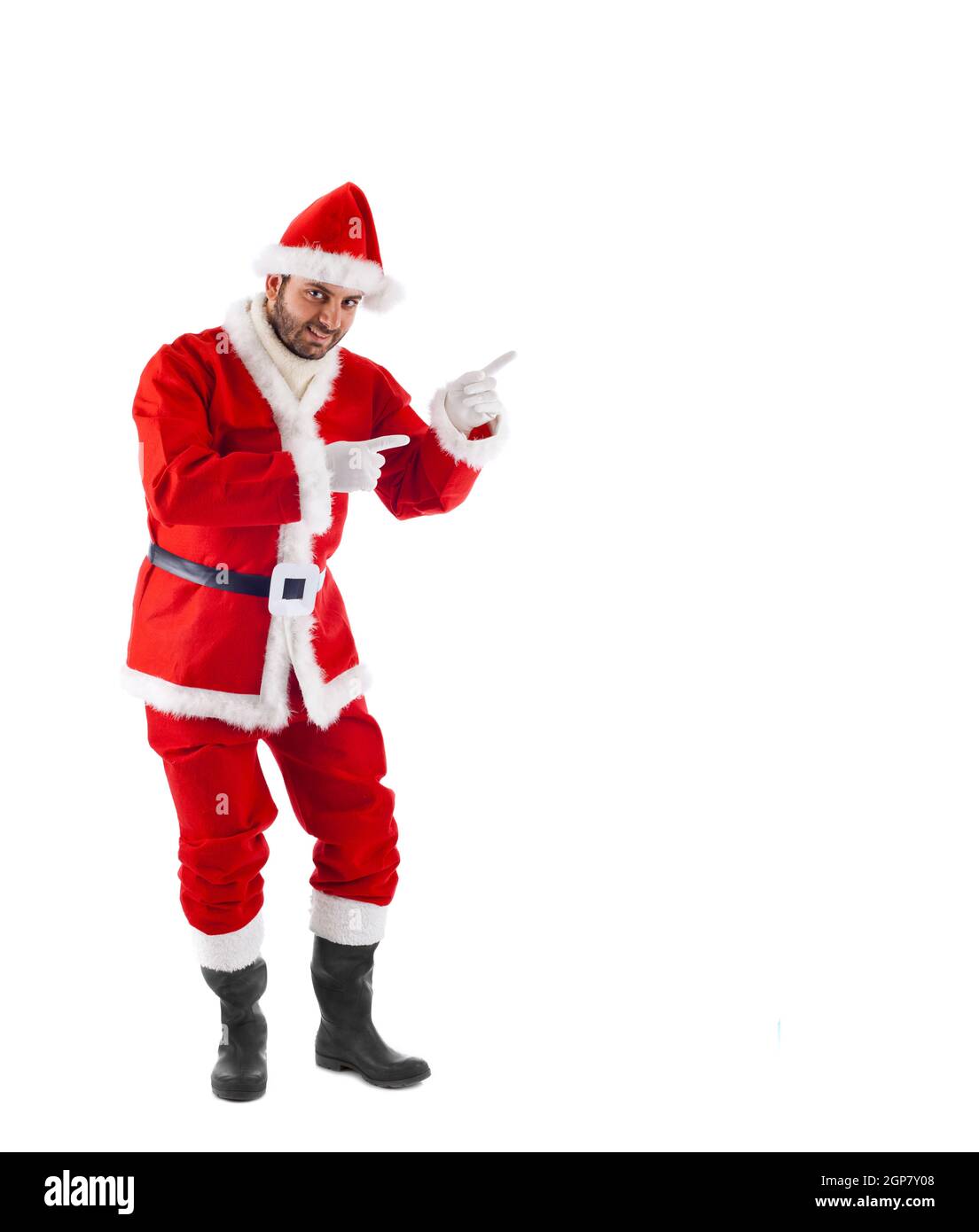 Santa Claus standing isolated on white background Stock Photo - Alamy