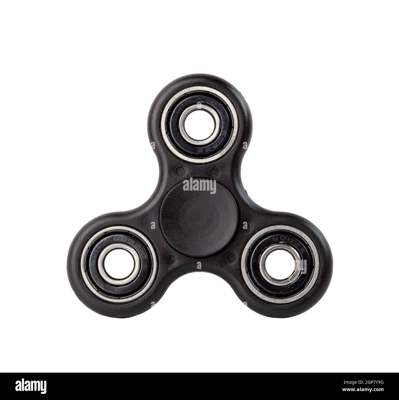 Black Fidget Spinner isolated on white background Stock Photo - Alamy