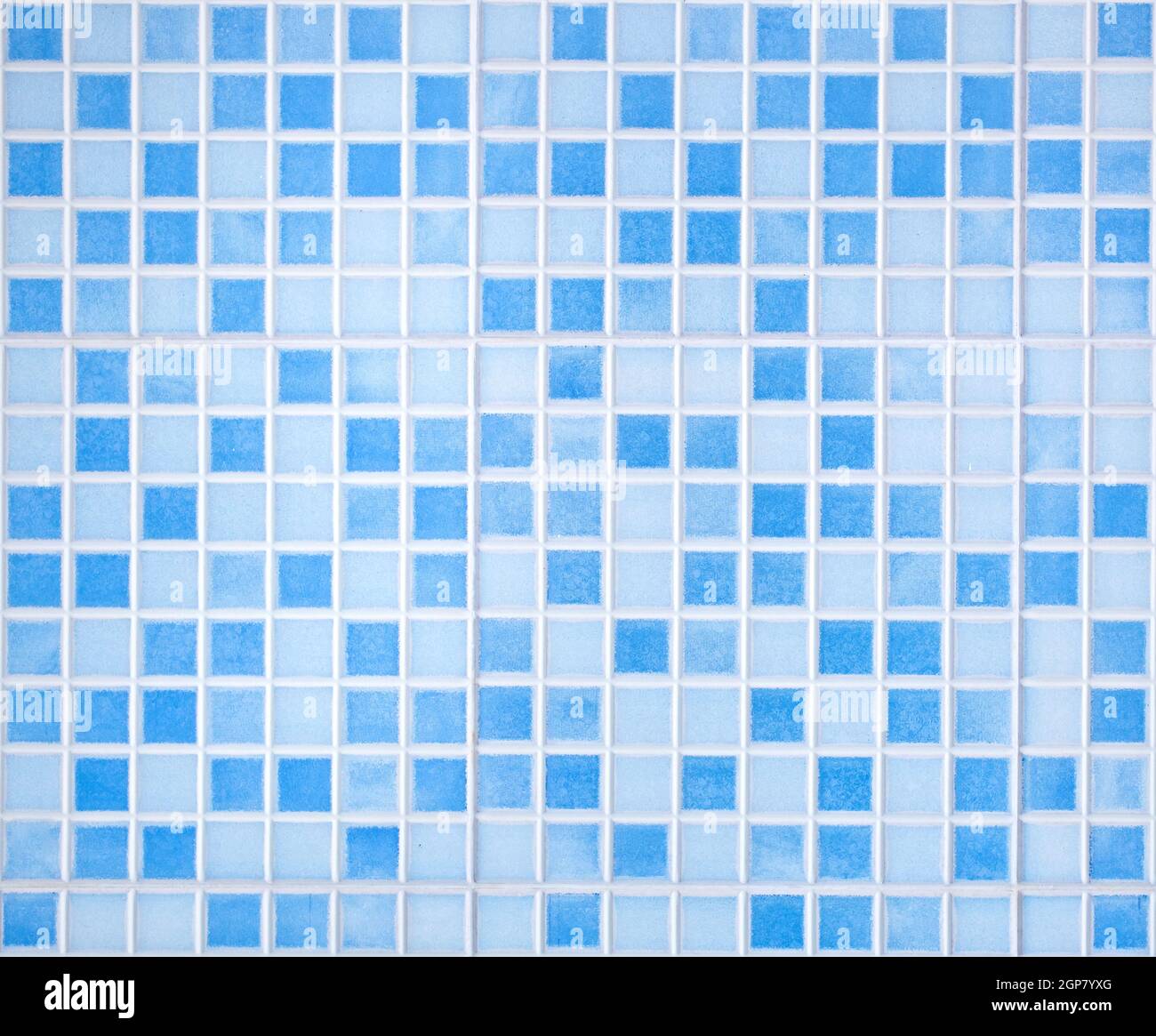 Blue colored mosaic background tiles for bathroom Stock Photo - Alamy