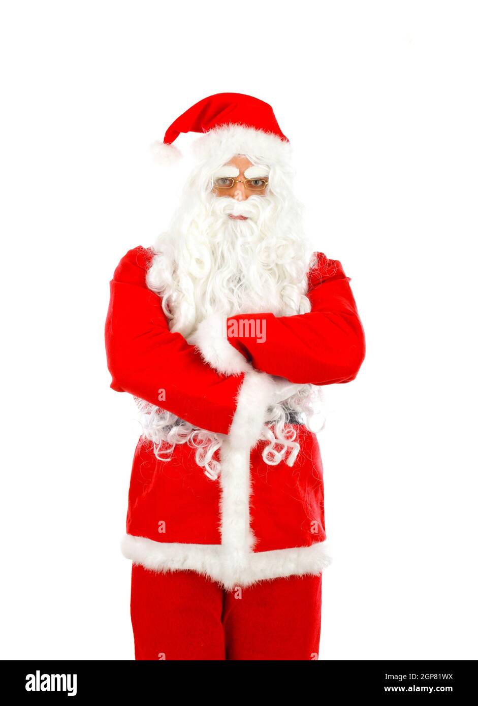 Isolated Santa Claus on white background Stock Photo - Alamy