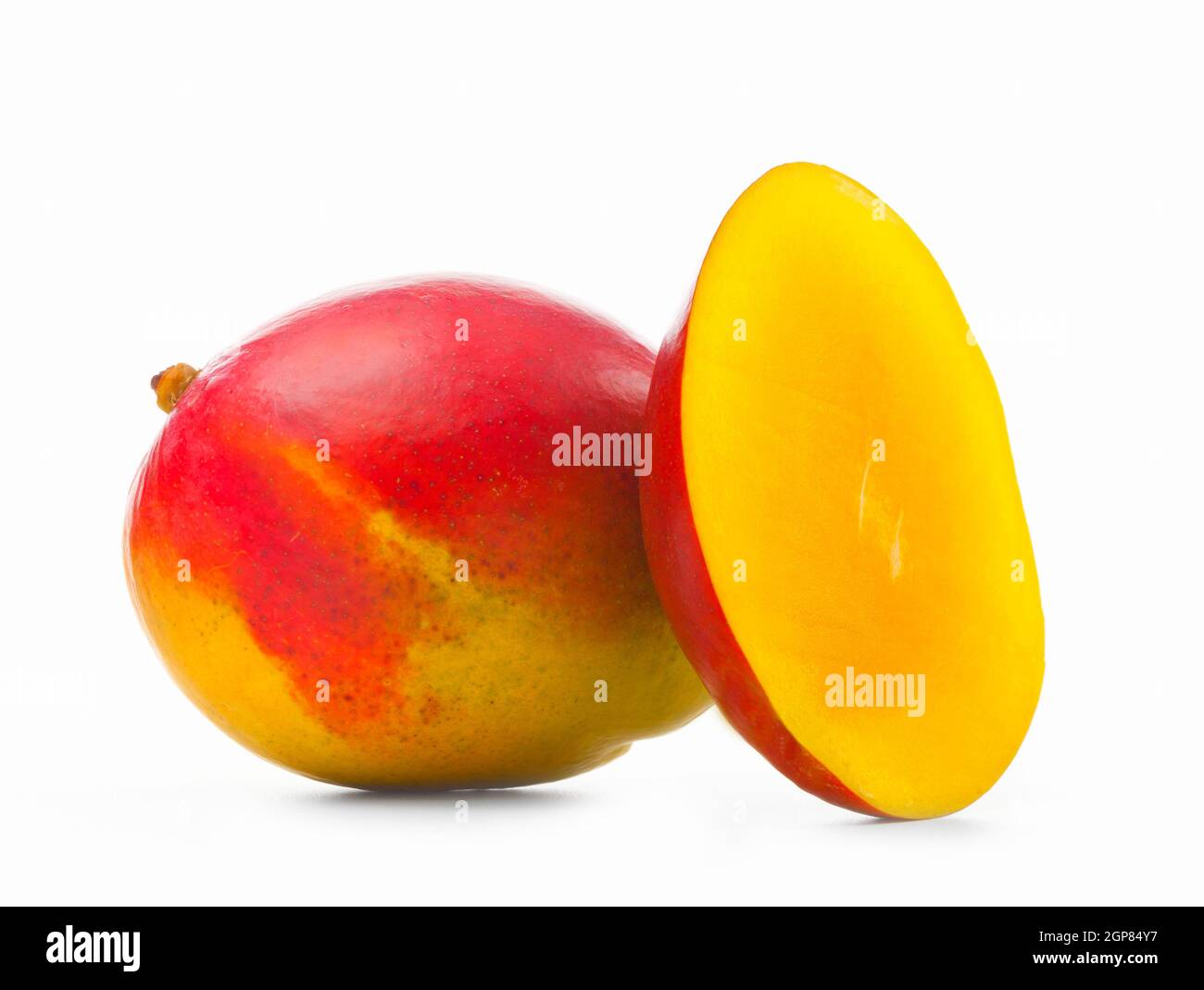 Fresh mango on white background Stock Photo - Alamy