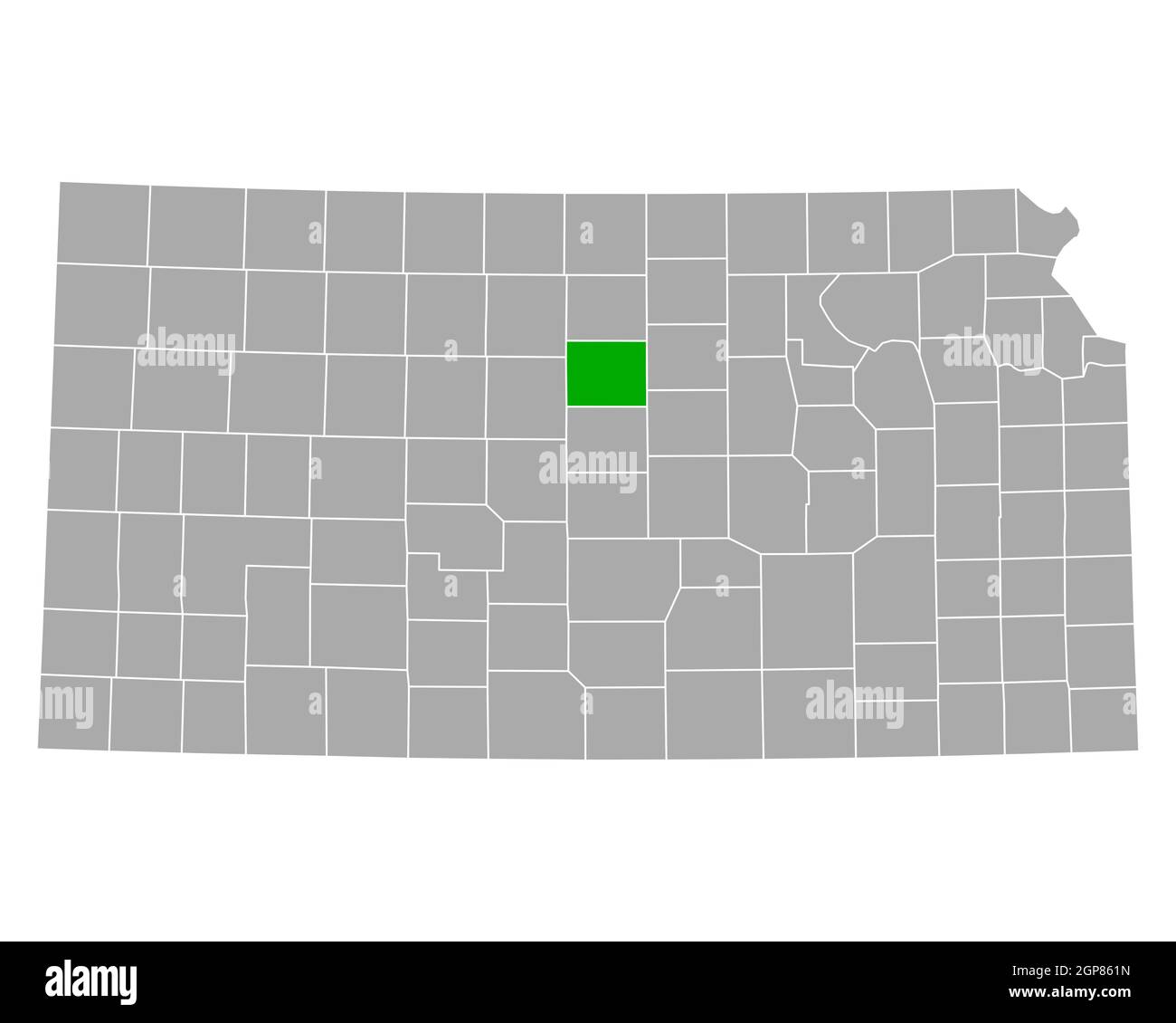 Map of Lincoln in Kansas Stock Photo Alamy
